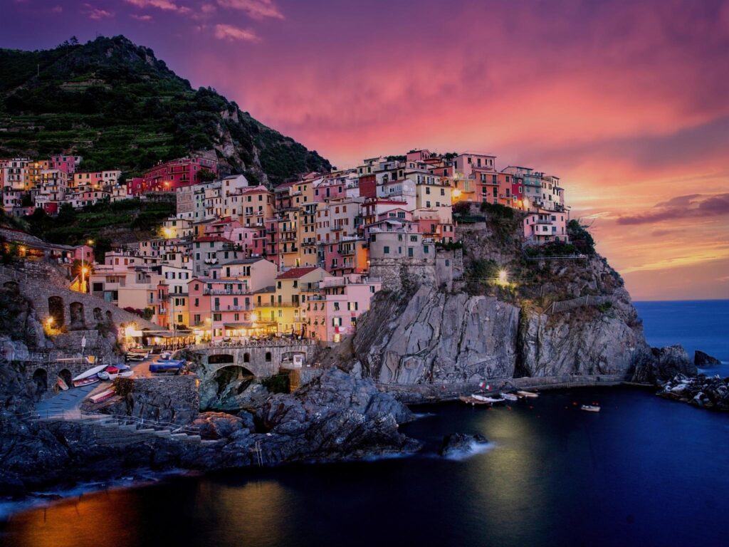 Photo by Dave Malec, Twilight in Manarola, 4, Open